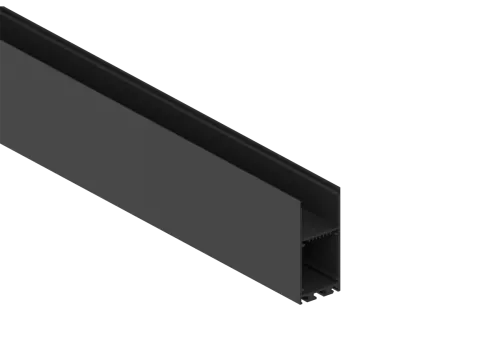 Накладной/подвесной алюминиевый профиль, сечение 32,2х71,5мм, длина 2 метра, цвет черный