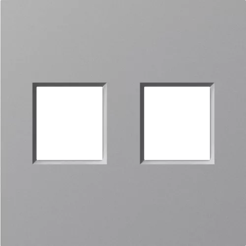 Накладка на 2 выхода для розеток RJ11, RJ45 и TV/SAT, цвет матовый серый, серия A07 Donel
