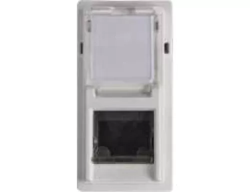 Розетка компьютерная RJ45 cat6 UTP 1 модуль, белый