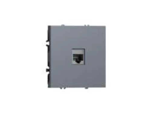 Розетка RJ45 cat.5, компьютерная на 1 выход, цвет сталь, серия S08 Donel