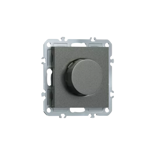 Светорегулятор поворотный Triac LED 100Вт, активная нагрузка 300Вт, цвет матовый титан, серия A07 Donel