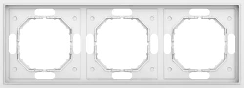 Рамка Podium 3-я, цвет матовый белый, серия S08 Donel