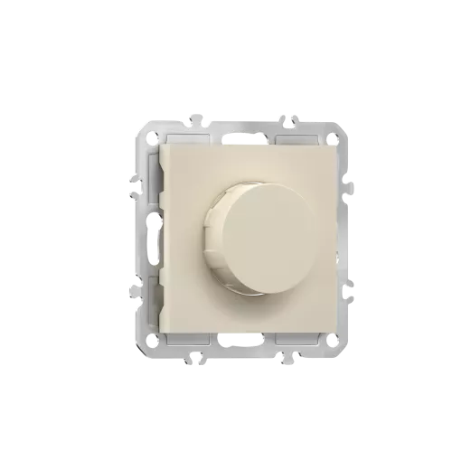 Светорегулятор поворотный Triac LED 100Вт, активная нагрузка 300Вт, цвет матовый кремовый, серия A07 Donel