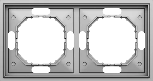 Рамка Podium 2-я, цвет сталь, серия S08 Donel