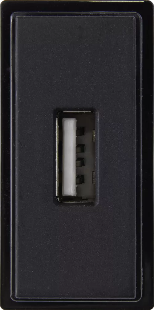 Зарядное устройство USB Стандарт А 5V 2100мА 1 модуль, черный