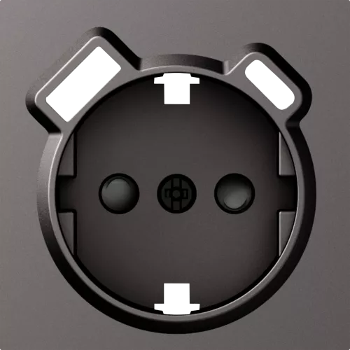 Накладка для розетки Schuko с зарядным устройством USB A+C, со шторками 16A 250В, матовый титан, серия A07