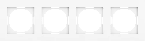 Рамка 4-я, цвет глянцевый белый, серия A07 Donel