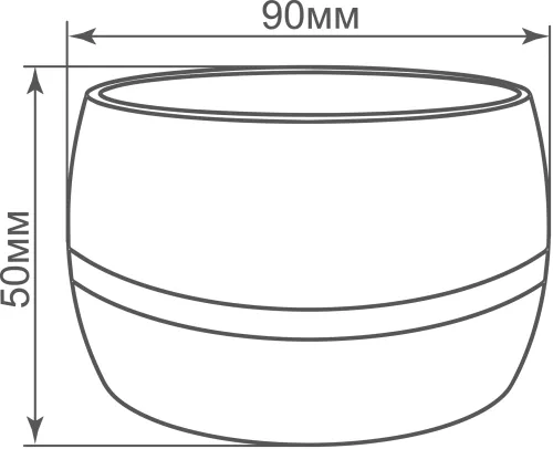 Светильник накладной под LED-лампу с цоколем GX53 D90xH50мм IP20, белый, без лампы