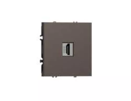 Розетка с разъёмом HDMI 2.0a черный, цвет мокко, серия S08 Donel