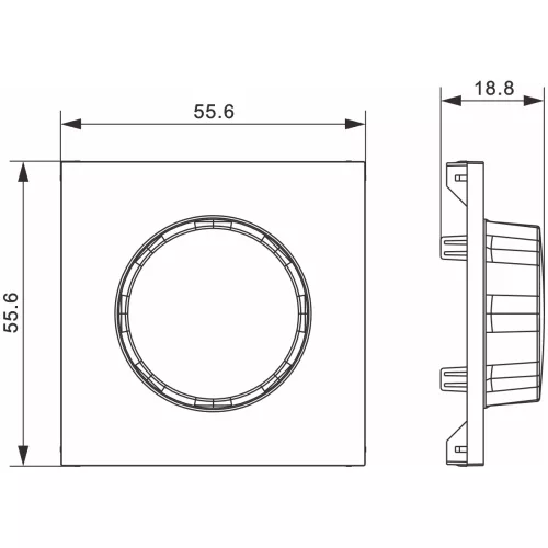 Накладка для светорегулятора поворотного, цвет глянцевый белый, серия A07 Donel