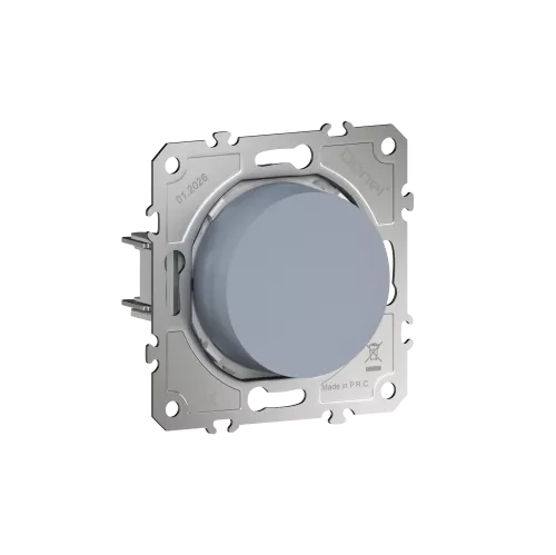 Светорегулятор Triac поворотный, LED-лампы 200Вт, акт.нагрузка 500Вт, цвет матовый серый, серия D16, Donel