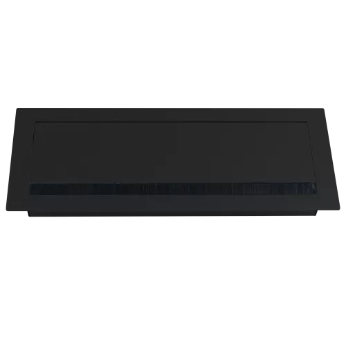 Кабельный вывод для установки в столешницу, размер 310х120 мм, цвет черный