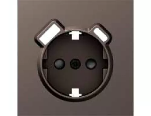 Накладка для розетки Schuko с зарядным устройством USB A+C, со шторками 16A 250В, мокко, серия S08