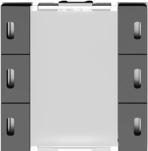 KNX cенсорный кнопочный модуль на 3 группы, 55х55мм, цвет черный
