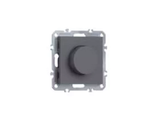 Светорегулятор поворотный Triac LED 100Вт, активная нагрузка 300Вт, цвет матовый серый, серия A07 Donel