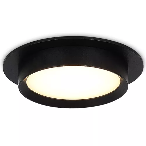 Светильник встраиваемый под LED-лампу с цоколем GX53 D110xH45мм IP20, черный, без лампы