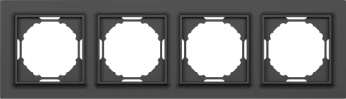 Рамка Wave 4-я, цвет матовый карбон, серия A07 Donel