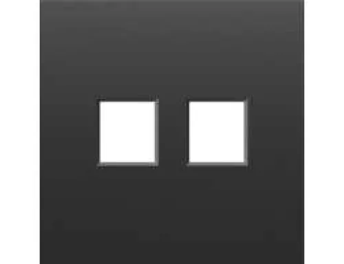 Накладка на 2 выхода для розеток RJ11, RJ45 и TV/SAT, цвет графит чёрный, серия S08 Donel