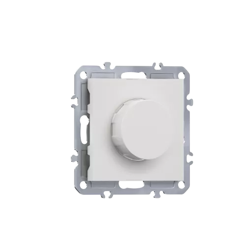 Светорегулятор поворотный Triac LED 100Вт, активная нагрузка 300Вт, цвет матовый белый, серия A07 Donel
