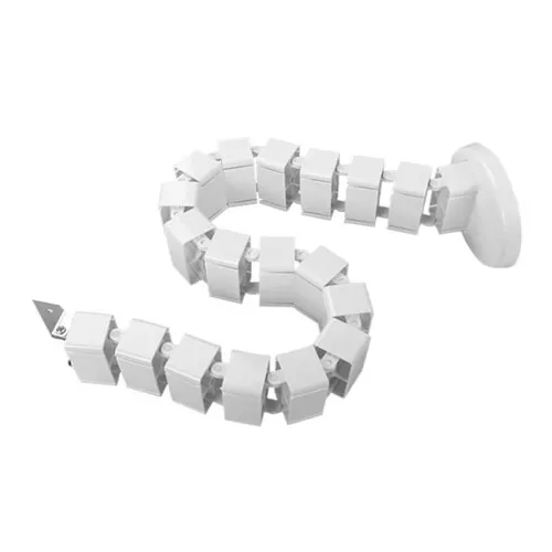 Пластиковый органайзер вертикальный SquareDesign для декоративной укладки проводов, длина 0,792 метра, цвет белый