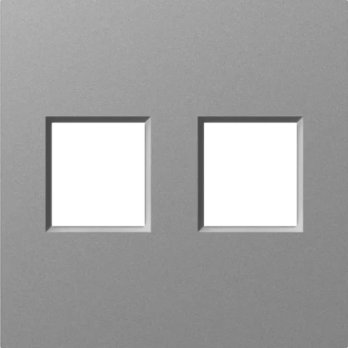 Накладка на 2 выхода для розеток RJ11, RJ45 и TV/SAT, цвет сталь, серия A07 Donel