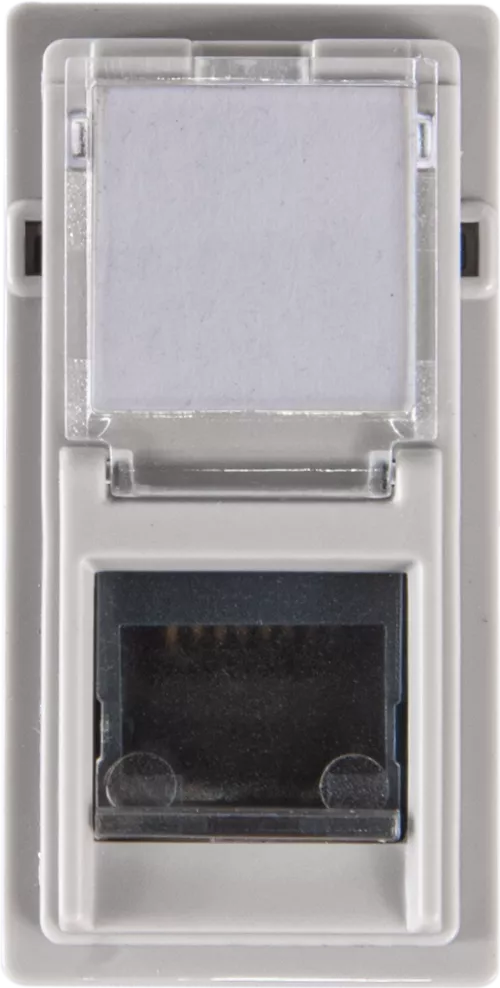 Розетка компьютерная RJ45 cat6 UTP 1 модуль, серый