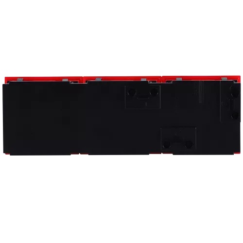 Розетка 3х2К+З нем.ст., 45 гр., с з/ш, крас. (135х45мм), серия (тип) DF6