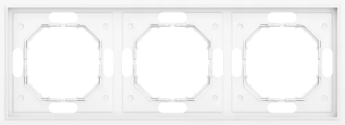 Рамка Podium 3-я, цвет глянцевый белый, серия S08 Donel