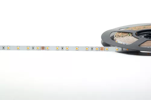 Лента светодиодная SMD тёпло-белая DC24V 4,8W/m 3000K 300Lm/m 60д/м CRI>95 IP20, упаковка 5 метров, ширина 8мм, высота 2мм, самоклейкая