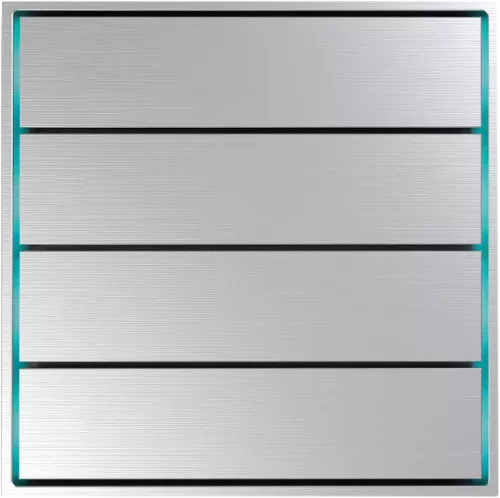 KNX cенсорный кнопочный модуль на 4 группы, цвет глянцевое серебро