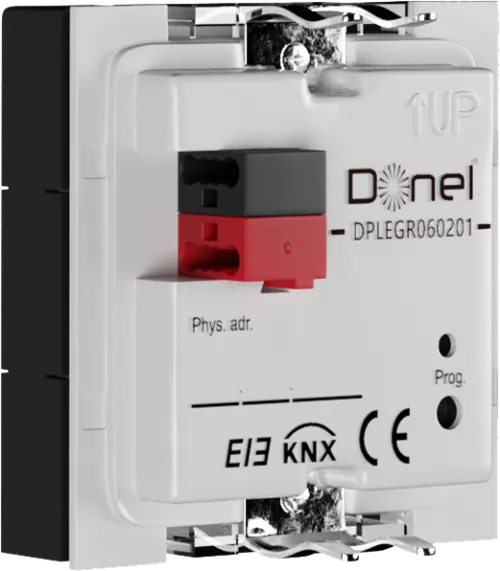 KNX cенсорный кнопочный модуль на 3 группы, 55х55мм, цвет черный