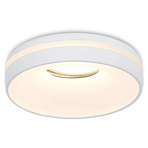 Светильник встраиваемый под LED-лампу с цоколем GU10  D95xH38мм IP20, белый, без лампы