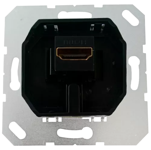 Розетка HDMI 2.0 type A, производство Donel, механизм без накладки, чёрный