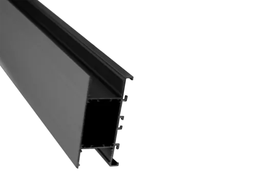 Накладной двусторонний алюминиевый профиль, сечение 42,3х90мм, длина 2 метра, цвет черный