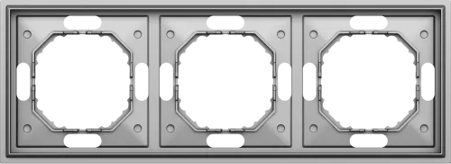 Рамка Podium 3-я, цвет сталь, серия S08 Donel
