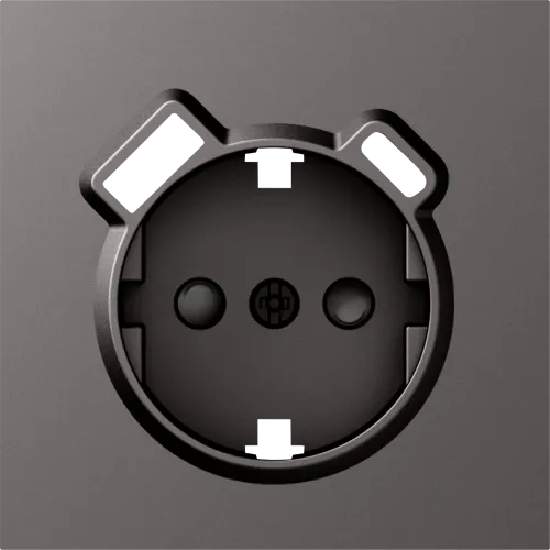 Накладка для розетки Schuko с зарядным устройством USB A+C, со шторками 16A 250В, матовый титан, серия S08