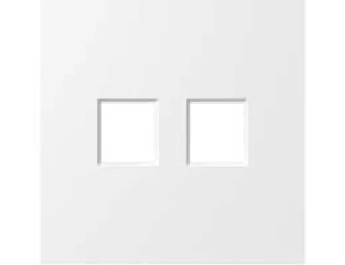 Накладка на 2 выхода для розеток RJ11, RJ45 и TV/SAT, цвет матовый белый, серия S08 Donel