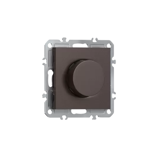 Светорегулятор поворотный Triac LED 100Вт, активная нагрузка 300Вт, цвет мокко, серия A07 Donel