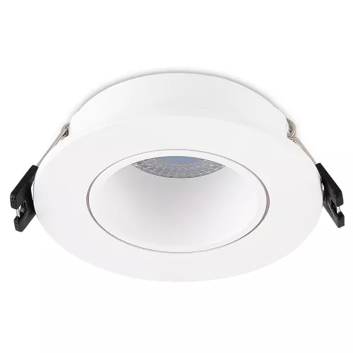 Светильник встраиваемый поворотный под LED-лампу с цоколем GU10 D90xH29мм IP20, белый, без лампы