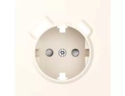 Накладка для розетки Schuko с зарядным устройством USB A+C, со шторками 16A 250В, матовый кремовый, серия S08