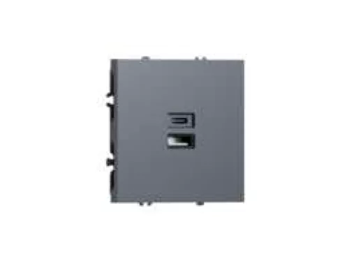 USB-зарядка типа A+С 3100мA 20Вт, цвет сталь, серия S08 Donel
