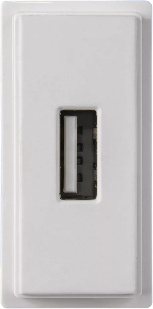 Зарядное устройство USB Стандарт А 5V 2100мА 1 модуль, белый