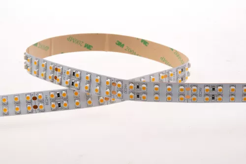 Лента светодиодная SMD тёпло-белая DC24V 19,2W/m 3000K 1320Lm/m 240д/м CRI>95 IP20, упаковка 5 метров, ширина 15мм, высота 2,5мм, самоклейкая