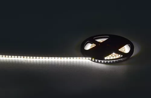 Лента светодиодная SMD нейтральная DC24V 8,6W/m 4000K 710Lm/m 120д/м CRI>90 IP20, упаковка 5 метров, ширина 4мм, высота 1,2мм, самоклейкая