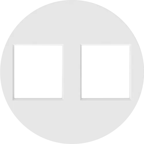 Накладка 2-я для розеток RJ45,TV,SAT, матовый белый, серия D16