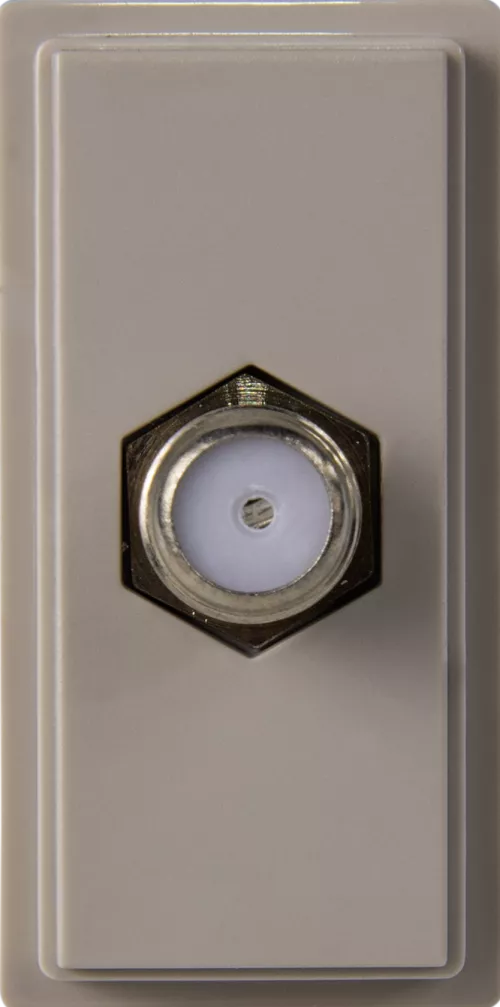 Розетка спутниковая, TV-SAT разъем F 1 модуль, песочный