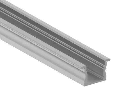 Встраиваемый алюминиевый профиль, сечение 23,5х14,5мм, длина 2 метра, цвет анодированный алюминий