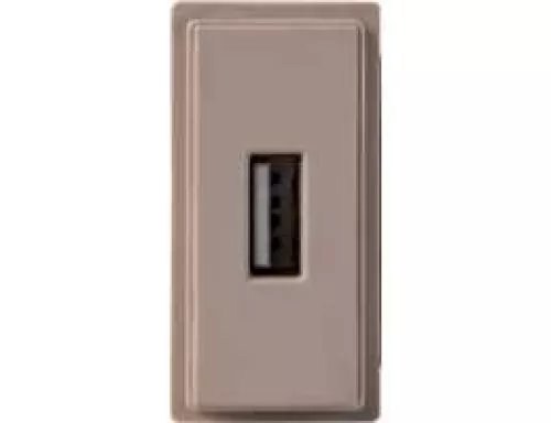 Зарядное устройство USB Стандарт А 5V 2100мА 1 модуль, песочный