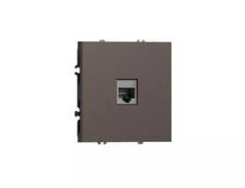 Розетка RJ45 cat.5, компьютерная на 1 выход, цвет мокко, серия S08 Donel
