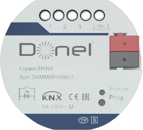 KNX многофункциональный актуатор 3-х канальный Mini 6A